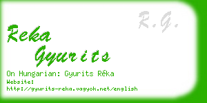 reka gyurits business card