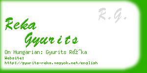 reka gyurits business card